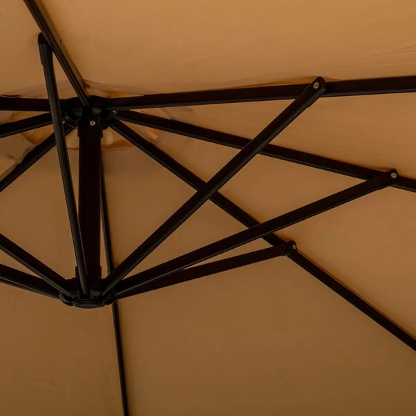 3m Royal Craft Deluxe Pedal Operated Rotational Cantilever Parasol With Cross Stand 15 3m Royal Craft Deluxe Pedal Operated Rotational Cantilever Parasol With Cross Stand - Image 15