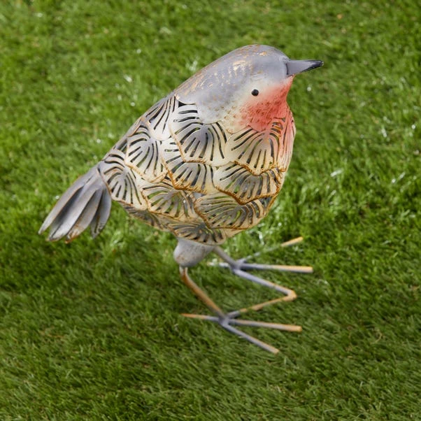 Metal Robin Indoor Outdoor Ornament 2 Metal Robin Indoor Outdoor Ornament - Image 2