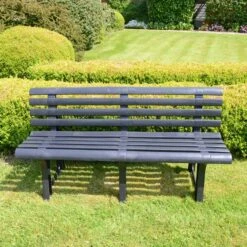 Brindisi 3 Seater Dark Grey Bench -Garden and Outdoors 1000162723 alt07