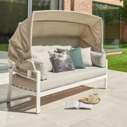 Titchwell White Day Bed 6 Titchwell White Day Bed -Garden and Outdoors 1000185468 alt02