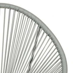 Monaco 2 Seater Grey Egg Chair Bistro Set -Garden and Outdoors 30396153 alt04