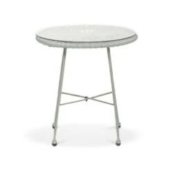 Monaco 2 Seater Grey Egg Chair Bistro Set -Garden and Outdoors 30396153 alt05