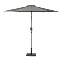 2.5m Brushed Aluminium Crank And Tilt Parasol -Garden and Outdoors 30649986 alt06