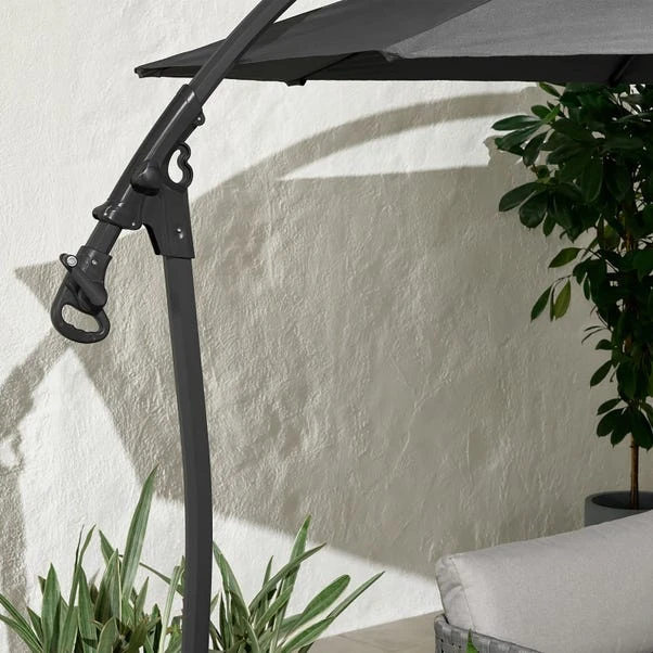 3m Royal Craft Deluxe Pedal Operated Rotational Cantilever Parasol With Cross Stand 2 3m Royal Craft Deluxe Pedal Operated Rotational Cantilever Parasol With Cross Stand - Image 2