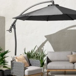 3m Royal Craft Deluxe Pedal Operated Rotational Cantilever Parasol With Cross Stand 23 3m Royal Craft Deluxe Pedal Operated Rotational Cantilever Parasol With Cross Stand -Garden and Outdoors 30650022 alt07