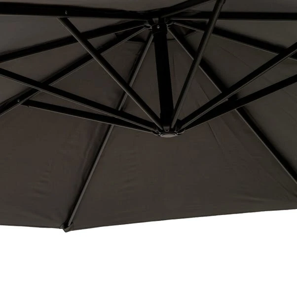 3m Royal Craft Deluxe Pedal Operated Rotational Cantilever Parasol With Cross Stand 9 3m Royal Craft Deluxe Pedal Operated Rotational Cantilever Parasol With Cross Stand - Image 9