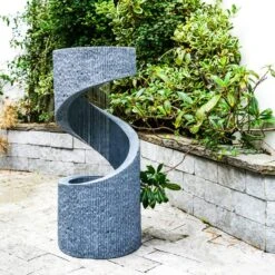 Outdoor Spiral Water Feature -Garden and Outdoors 30707954