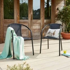 Rattan Bistro Chair -Garden and Outdoors 30718841 alt01