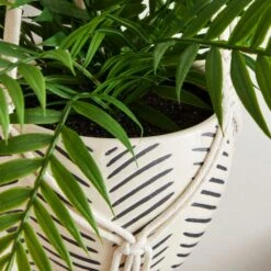 Macrame Hanging Ceramic Plant Pot -Garden and Outdoors 30732438 alt01