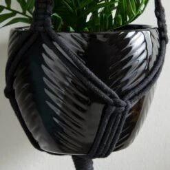 Macrame Hanging Ceramic Plant Pot -Garden and Outdoors 30732442 alt02