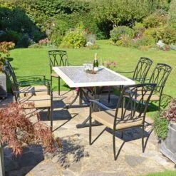 Wilmington Dining Table With 6 Ascot Chairs Set 13 Wilmington Dining Table With 6 Ascot Chairs Set -Garden and Outdoors 30760659 alt03