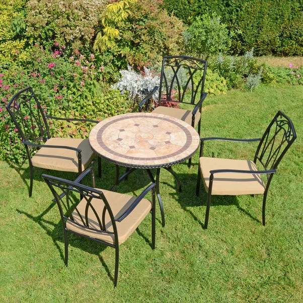 Riverside 91cm Patio Table Set With 4 Austin Chairs 1 Riverside 91cm Patio Table Set With 4 Austin Chairs