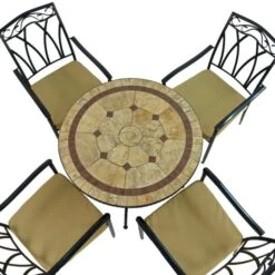 Riverside 91cm Patio Table Set With 4 Austin Chairs 11 Riverside 91cm Patio Table Set With 4 Austin Chairs -Garden and Outdoors 30760667 alt03