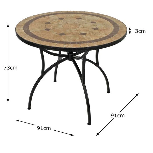 Riverside 91cm Patio Table Set With 4 Austin Chairs 8 Riverside 91cm Patio Table Set With 4 Austin Chairs - Image 8