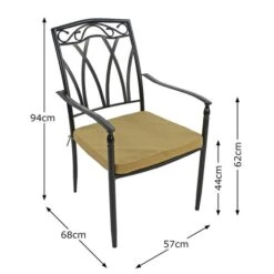 Riverside 91cm Patio Table Set With 4 Austin Chairs 17 Riverside 91cm Patio Table Set With 4 Austin Chairs -Garden and Outdoors 30760667 alt09