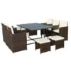 Cannes Brown 10 Seater Cube Set