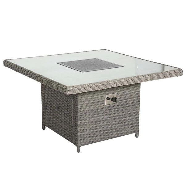 Paris 7 Piece Deluxe Modular Corner Dining Set With Square Firepit 2 Paris 7 Piece Deluxe Modular Corner Dining Set With Square Firepit - Image 2