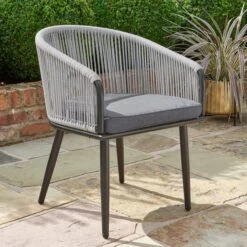 Crescent 6 Seater Dining Set -Garden and Outdoors 30788620 alt02