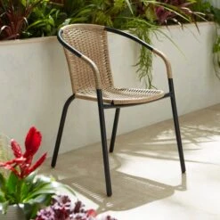 Rattan Bistro Chair -Garden and Outdoors 30792372 alt04