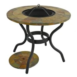 Bayfield Firepit 89cm Table With 4 Ascot Chairs Set -Garden and Outdoors 30826728 alt07