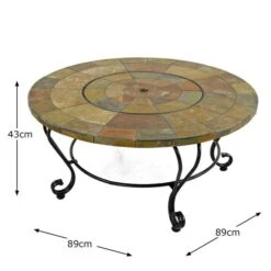 Bayfield Coffee Table Firepit 89cm -Garden and Outdoors 30826765 alt05