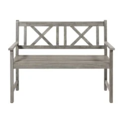 Cambridge 2 Seater Acacia Wood Bench 16 Cambridge 2 Seater Acacia Wood Bench -Garden and Outdoors 30845585 alt01