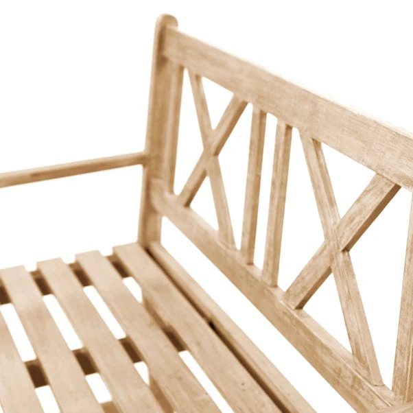 Cambridge 2 Seater Acacia Wood Bench 3 Cambridge 2 Seater Acacia Wood Bench - Image 3