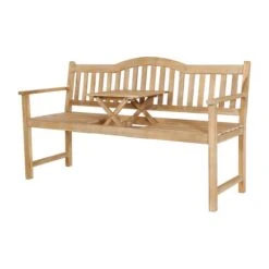 Richmond Acacia Wood Bench With Pop Up Table 10 Richmond Acacia Wood Bench With Pop Up Table -Garden and Outdoors 30845590 alt03