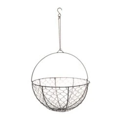 Netted Wire Hanging Basket -Garden and Outdoors 30849601 alt01