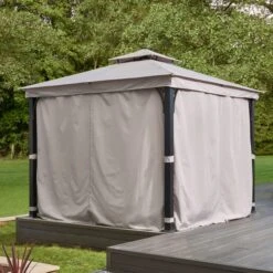 Luxury 3m X 3m Gazebo With LED Light -Garden and Outdoors 30854702 alt02