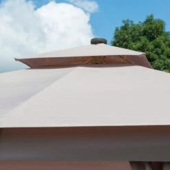 Luxury 3m X 3m Gazebo With LED Light -Garden and Outdoors 30854702 alt08