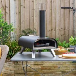 Zanussi Wood Pellet Pizza Oven With Paddle & Cover -Garden and Outdoors 30856035 alt07