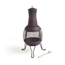 Steel Chimenea -Garden and Outdoors 30862897 alt06