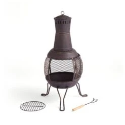 Steel Chimenea -Garden and Outdoors 30862897 alt07