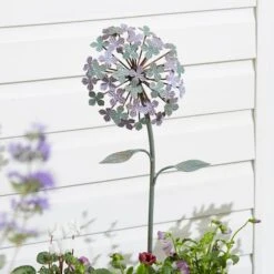 Multicoloured Iron Hydrangea Stake