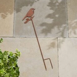 Rusted Iron Blue Tit Stake -Garden and Outdoors 30866022 alt02
