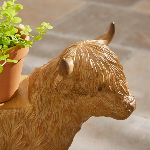 Highland Cow Plant Stand 2 Highland Cow Plant Stand - Image 2