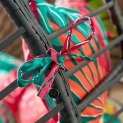 Black Egg Chair With Tropical Cushion -Garden and Outdoors 30867482 alt03