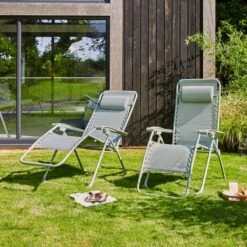 Set Of 2 Helsinki Loungers -Garden and Outdoors 30870013