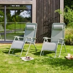 Set Of 2 Helsinki Loungers -Garden and Outdoors 30870013 alt01