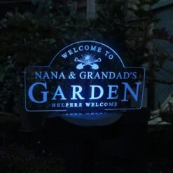 Personalised Garden Sign Outdoor Solar LED Light -Garden and Outdoors 30878361 alt05