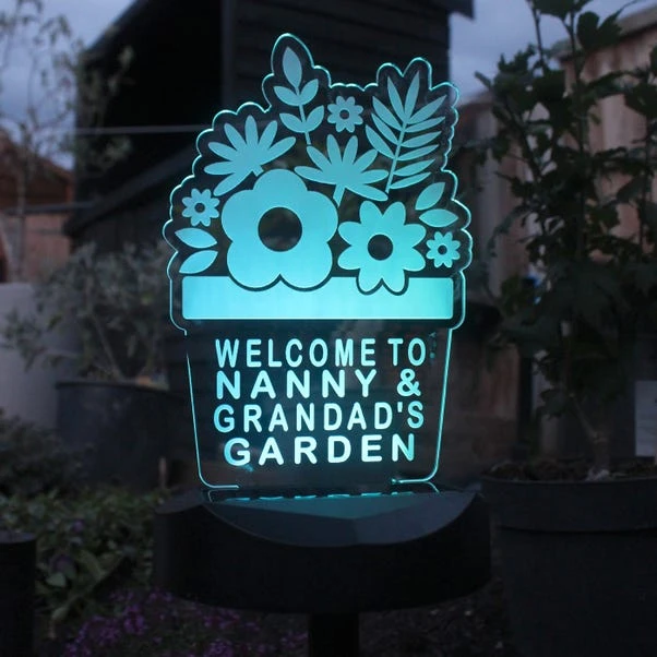 Personalised Plant Pot Outdoor Solar LED Light 4 Personalised Plant Pot Outdoor Solar LED Light - Image 4