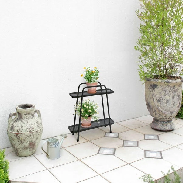 VegTrug Modern 2 Shelf Plant Stand 1 VegTrug Modern 2 Shelf Plant Stand