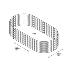 VegTrug VegTub Modular Metal Raised Bed Kit -Garden and Outdoors 30890329 alt04