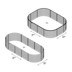 VegTrug VegTub Modular Metal Raised Bed Kit -Garden and Outdoors 30890329 alt05