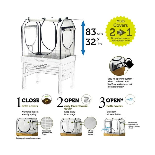 VegTrug Small Classic Greenhouse Frame And Multi Cover Set 2 VegTrug Small Classic Greenhouse Frame And Multi Cover Set - Image 2