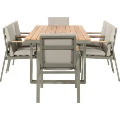 Stockholm 6 Seater Garden Dining Set -Garden and Outdoors 30893519 alt02