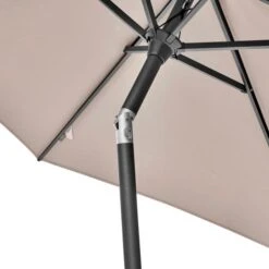 Riva 2.5m Round Parasol With Rome Polished Black Granite Wheeled Parasol Base -Garden and Outdoors 30893688 alt03