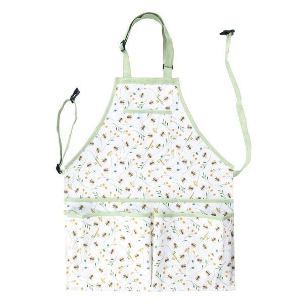 Fallen Fruits Bee Print Garden Apron 1 Fallen Fruits Bee Print Garden Apron
