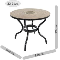 Harrison 91cm Patio Table -Garden and Outdoors 30901700 alt09